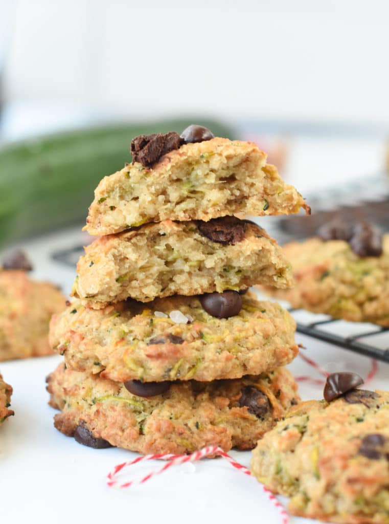 Zucchini Oatmeal Cookies With Chocolate Chips The Conscious Plant Kitchen