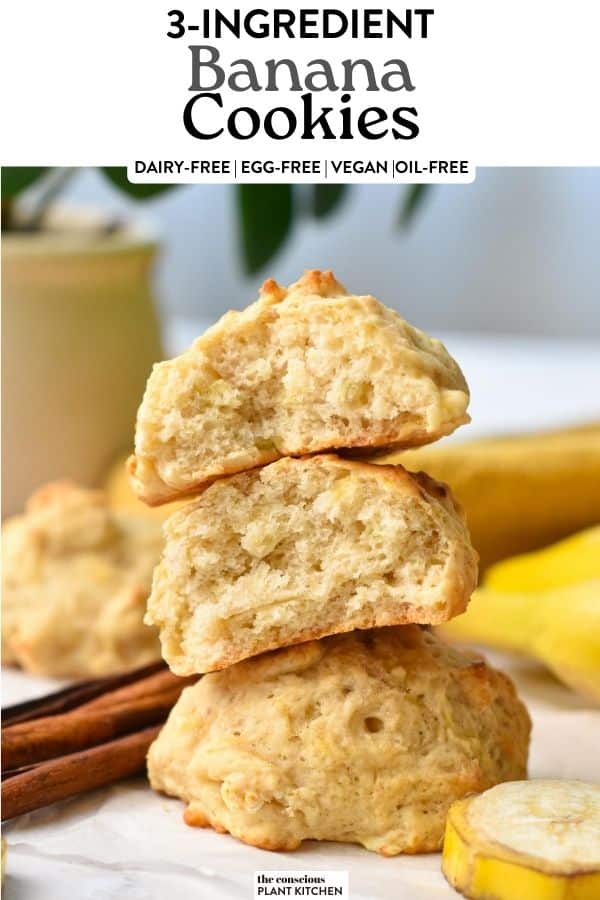 3 Ingredient Banana Cookies Vegan The Conscious Plant Kitchen