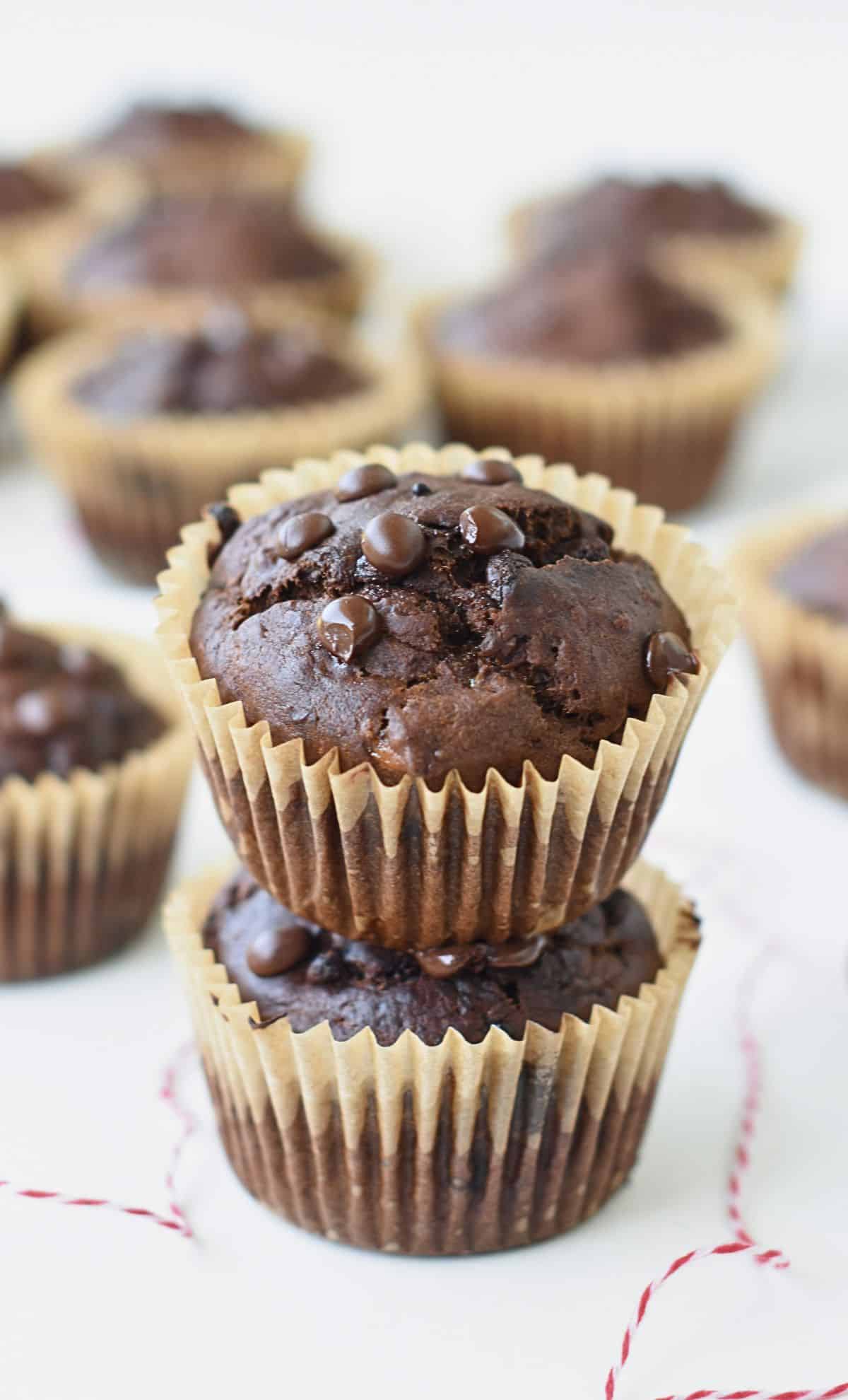 Vegan Chocolate Banana Muffins