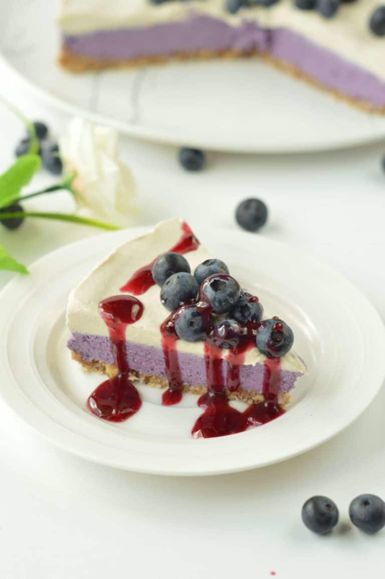 Vegan Blueberry Cheesecake (Raw And Healthy) - The Conscious Plant Kitchen