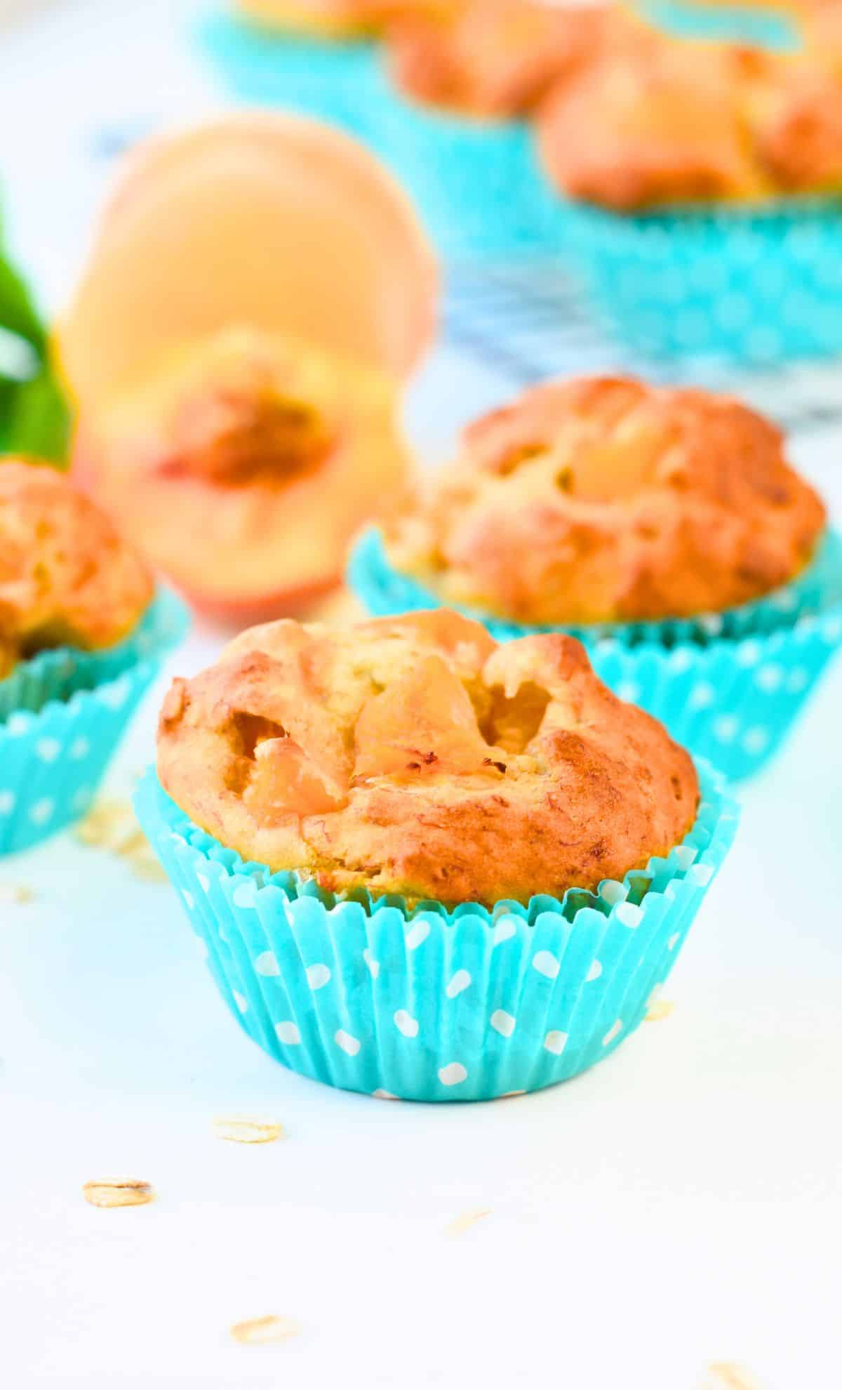 Vegan Peach Muffins