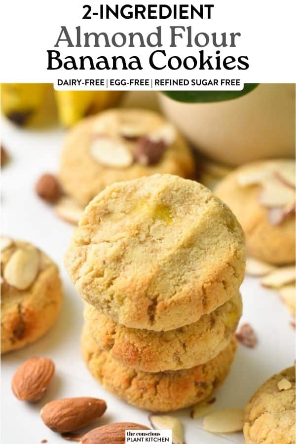 2-Ingredient Almond Flour Banana Cookies (No Eggs, No Dairy) - The ...