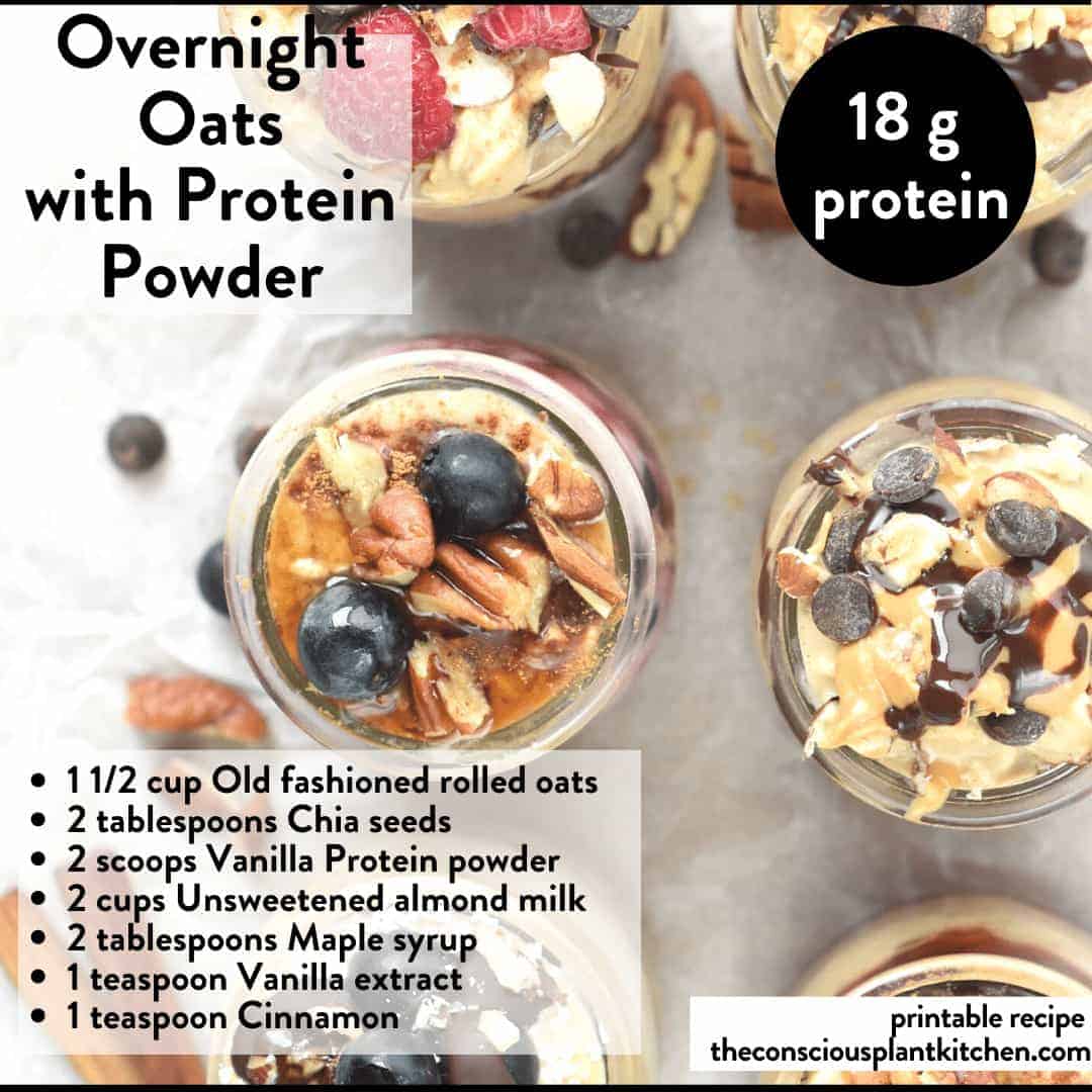 High Protein Overnight Oats - The Healthy Shift
