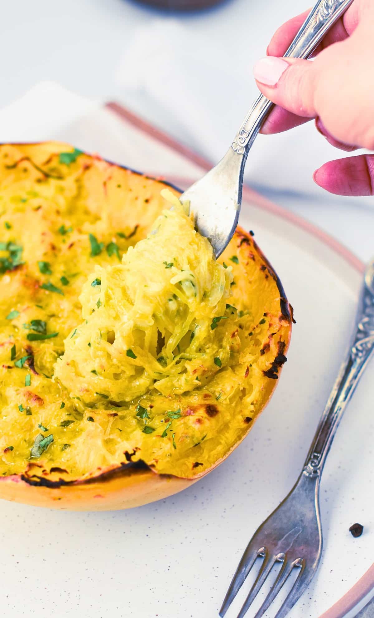 Vegan Spaghetti Squash Alfredo