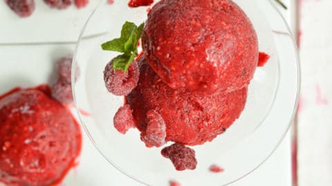 Sugar-Free Raspberry Sorbet Recipe (Only 4 Ingredients!) - The