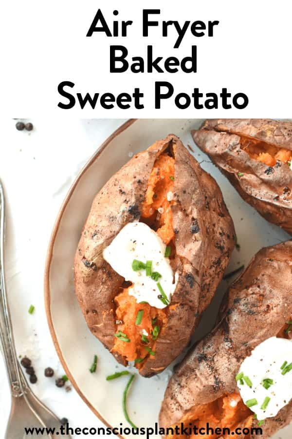Air Fryer Baked Sweet Potatoes - PinkWhen
