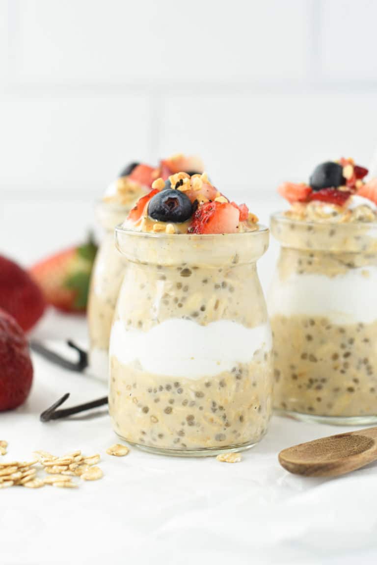 Vanilla Overnight Oats with 15g Protein! - The Conscious Plant Kitchen