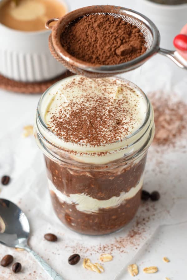 Tiramisu Overnight Oats (Healthy, Dairy-Free) - The Conscious Plant Kitchen