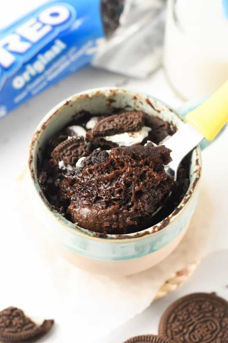 Oreo Mug Cake In 2 Minutes (No Eggs, No Dairy) - The Conscious Plant ...