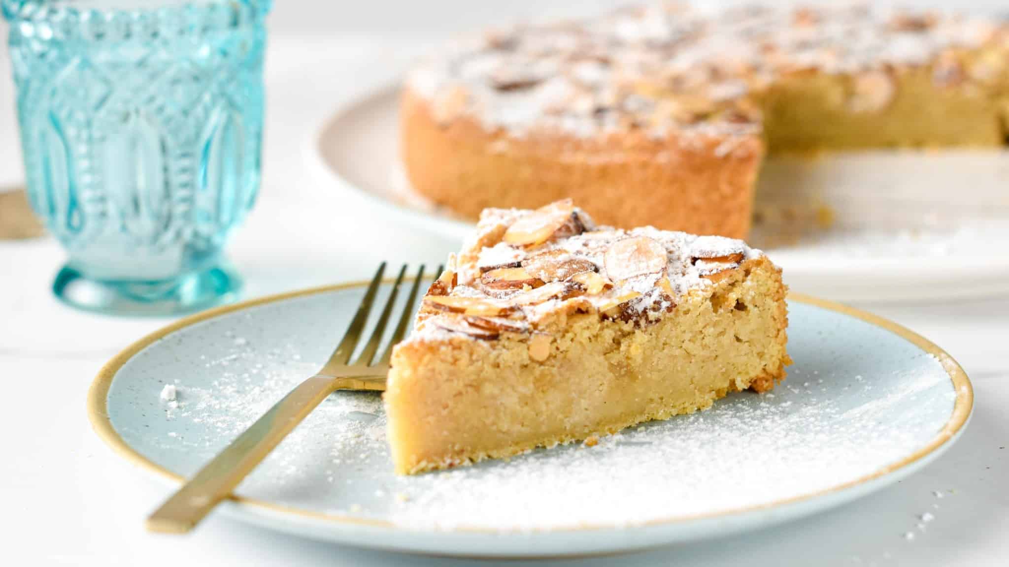 Pan Seared Vegan Apple Almond Cake [ paleo + GF + DF ]