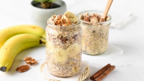 Banana Bread Overnight Oats - The Conscious Plant Kitchen