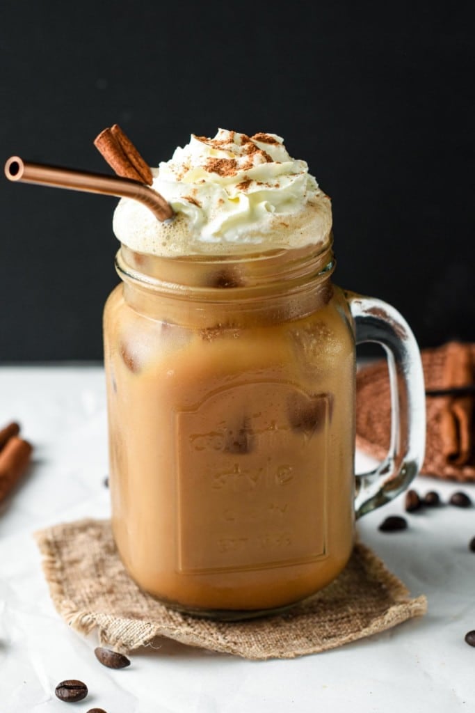 Iced Pumpkin Spice Latte - The Conscious Plant Kitchen