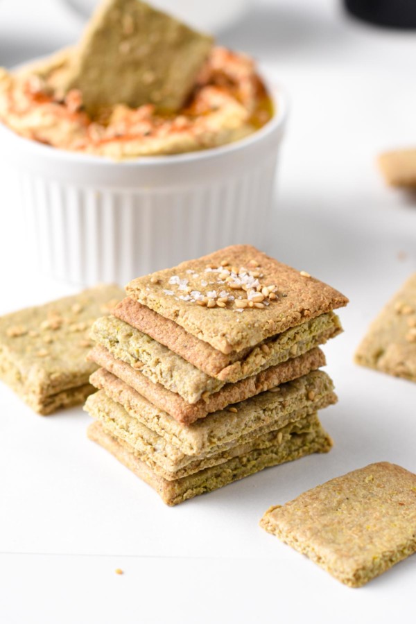 Sunflower Seed Crackers (2 Ingredients) - The Conscious Plant Kitchen