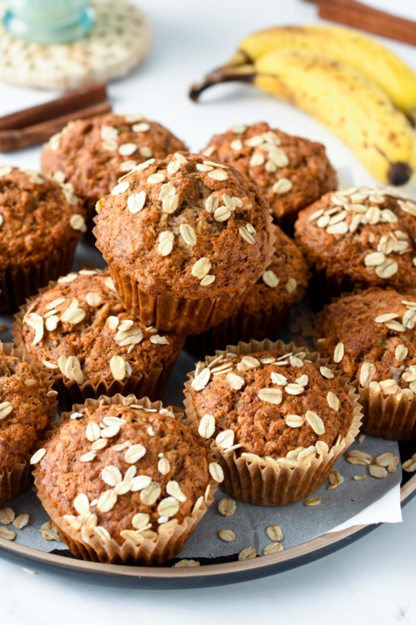 Healthy Banana Oatmeal Muffins (No Added Sugar!) - The Conscious Plant ...