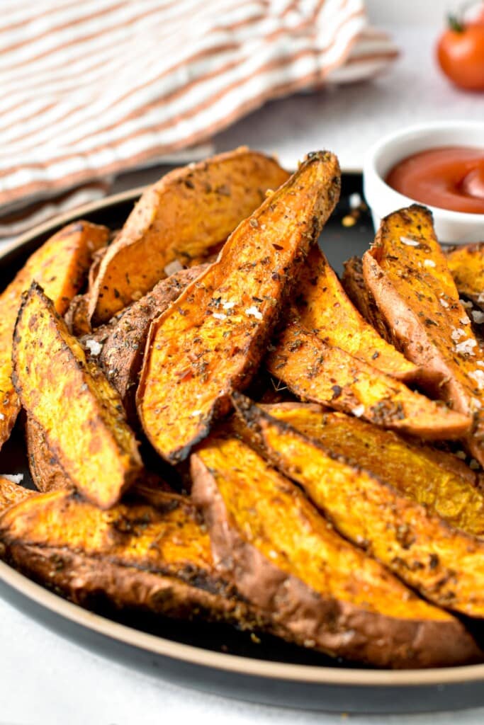 Air Fryer Sweet Potato Wedges The Conscious Plant Kitchen