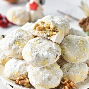 Walnut Snowball Cookies - The Conscious Plant Kitchen