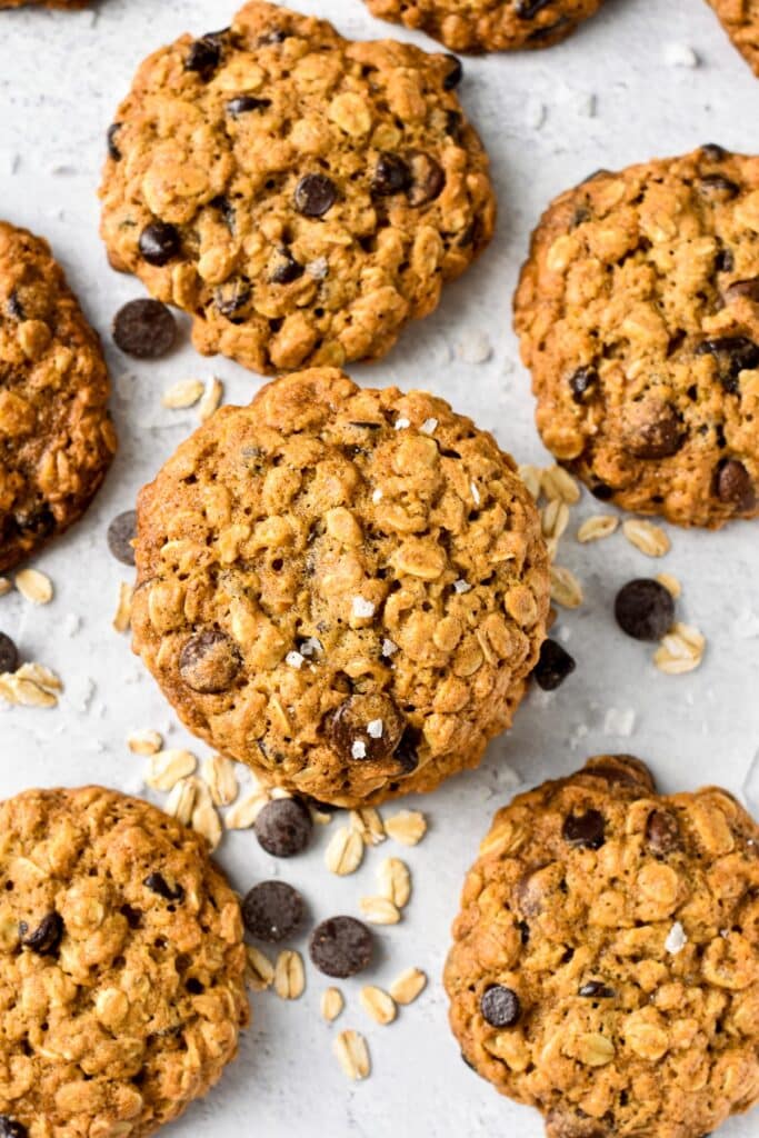 Vegan Oatmeal Chocolate Chip Cookies - The Conscious Plant Kitchen