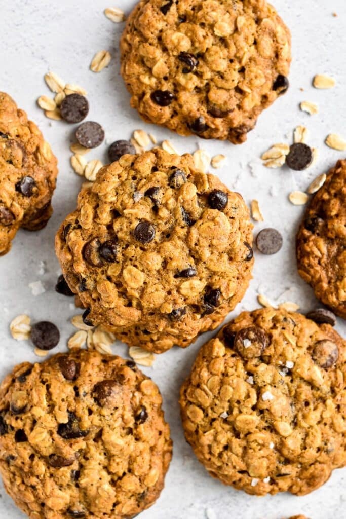 Vegan Oatmeal Chocolate Chip Cookies - The Conscious Plant Kitchen