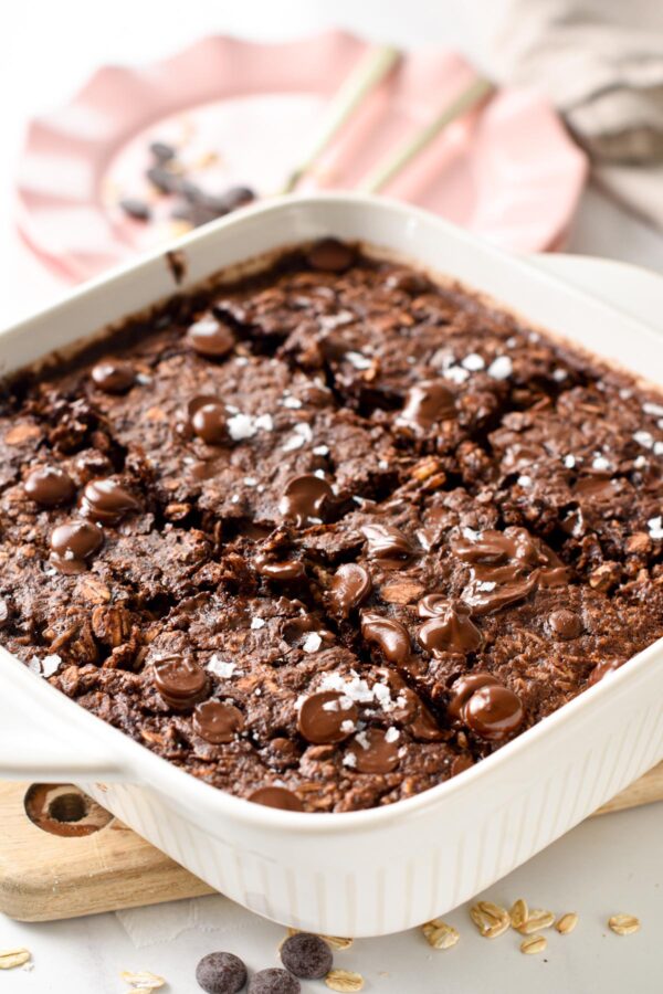 Brownie Baked Oatmeal - The Conscious Plant Kitchen