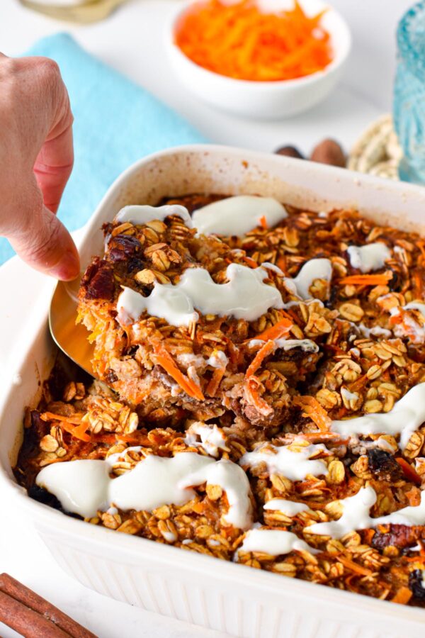 Carrot Cake Baked Oatmeal The Conscious Plant Kitchen