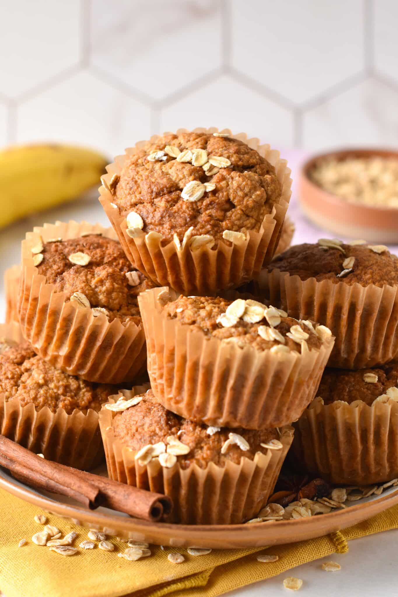 Oat Flour Banana Muffins - The Conscious Plant Kitchen