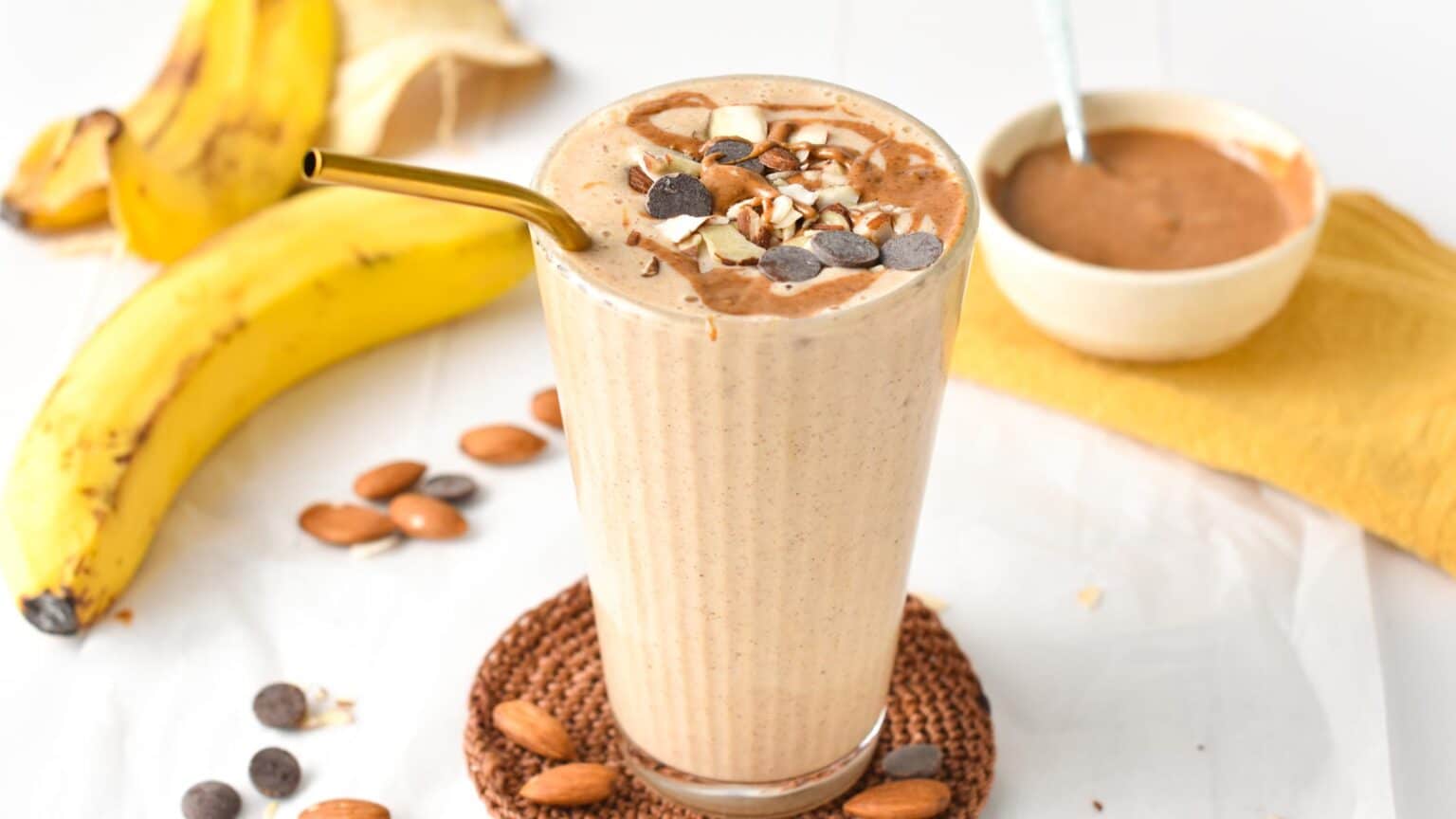 Banana Almond Butter Smoothie The Conscious Plant Kitchen 0010