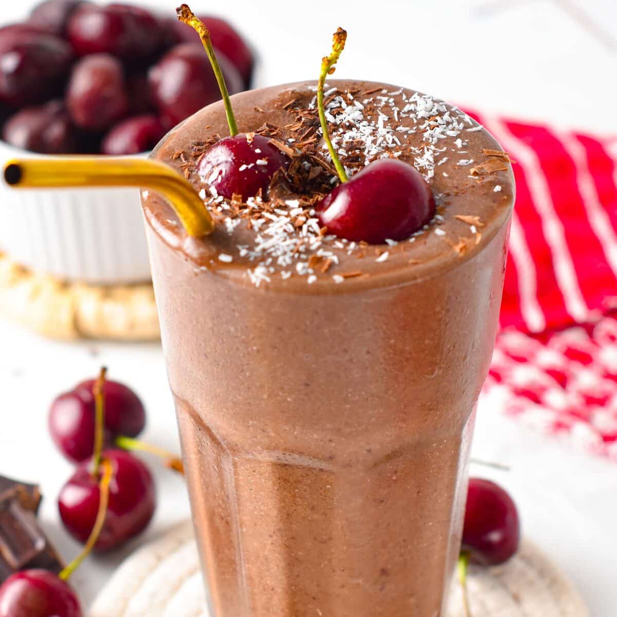 Spirulina Smoothie Recipe 12g Of Plant Based Protein The Conscious   Chocolate Cherry Smoothie 9 1200x1200 