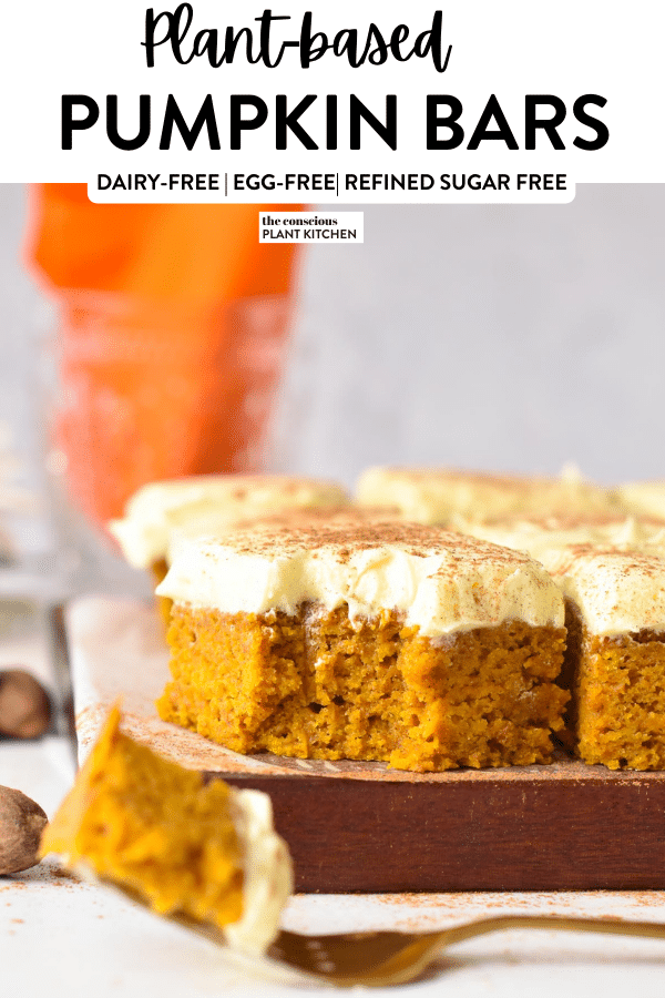 Vegan Pumpkin Bars - The Conscious Plant Kitchen