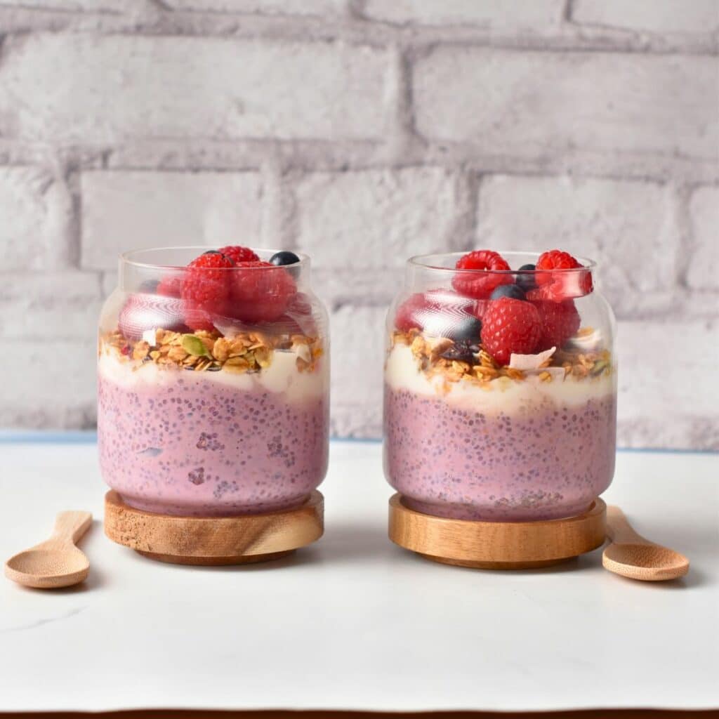 Raspberry Chia Pudding (20g of Protein) - The Conscious Plant Kitchen