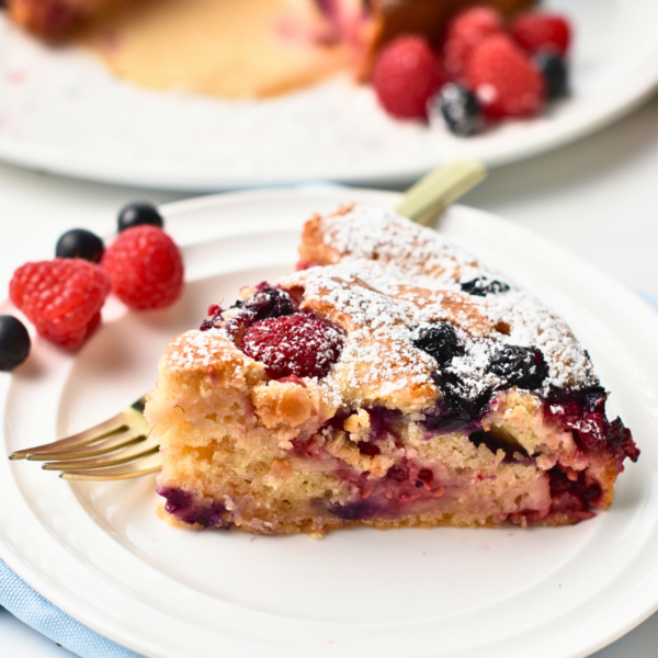 Yogurt Berry Cake (No Eggs, 5 Ingredients) - The Conscious Plant Kitchen