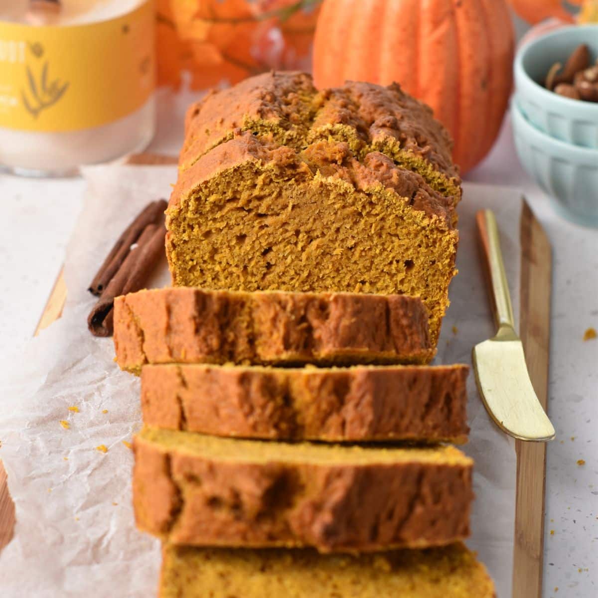 5-Ingredient Pumpkin Bread