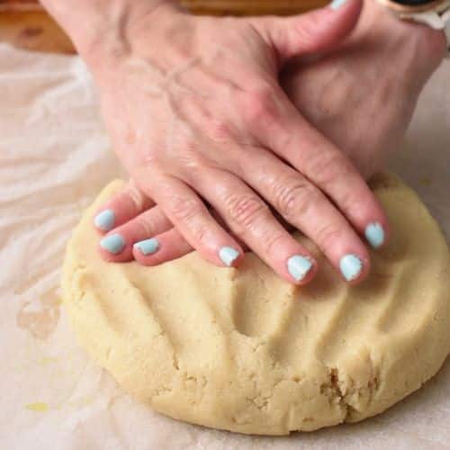 Forming the Almond Flour Scone dough.