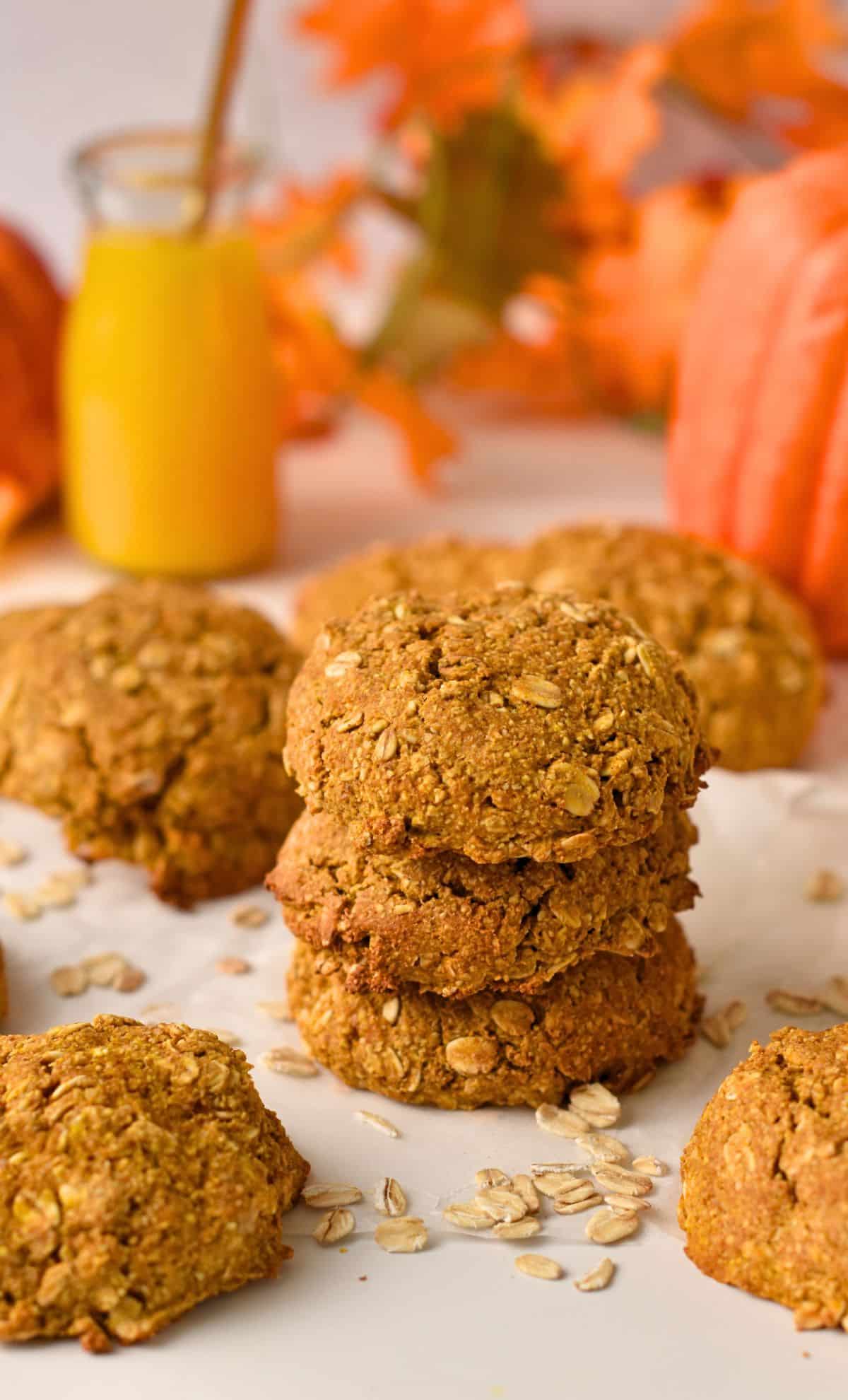 Healthy Pumpkin Oatmeal Cookies