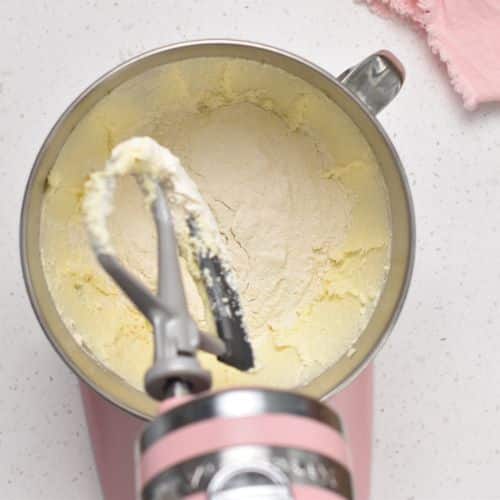 Mixing 3-Ingredient Sugar Cookie dough.