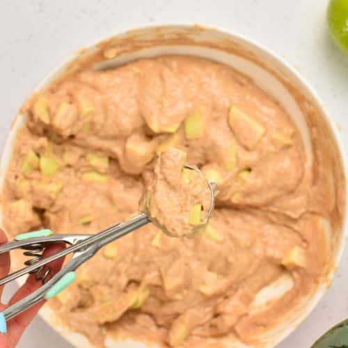 Baked Apple Fritters dough ready.