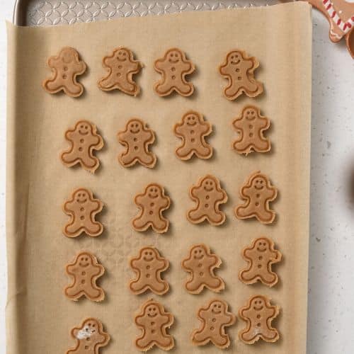 Easy Gingerbread Cookies on a baking sheet.