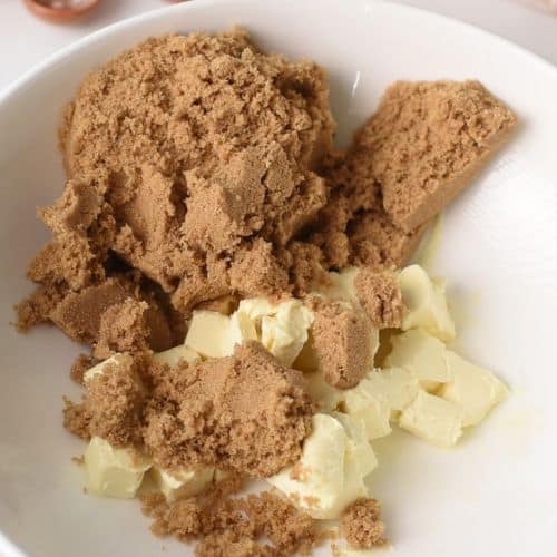 Easy Gingerbread Cookies ingredients in a mixing bowl.