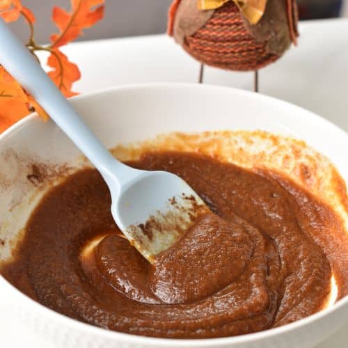 Easy Pumpkin Cookie dough base in a mixing bowl.