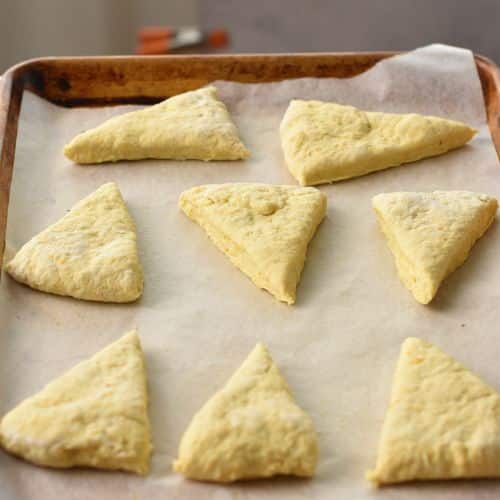 Orange Scones ready to bake.