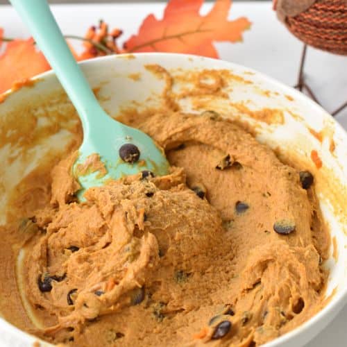 Stirred Pumpkin Blondie dough.