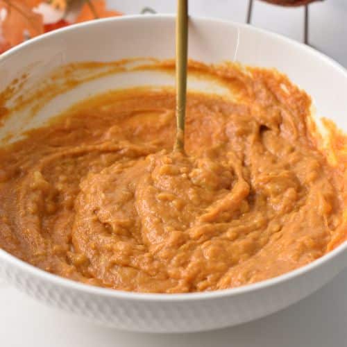 Wet Pumpkin Breakfast Cookie ingredients in a bowl.