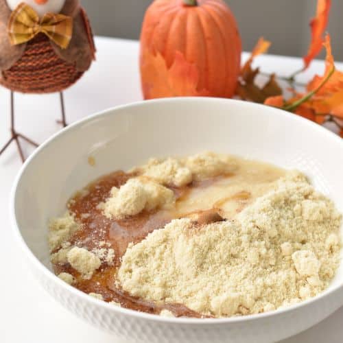 Pumpkin Pie Cookie ingredients in a bowl.