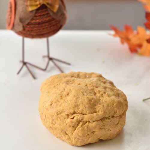 Pumpkin Scones dough ball.