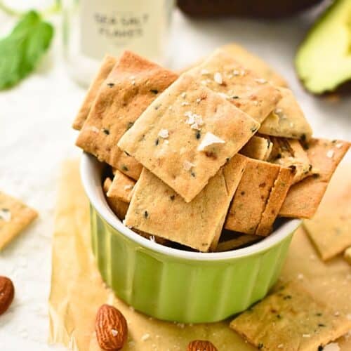 Almond Flour Crackers (3 Ingredients, No Eggs)