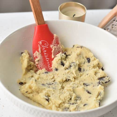 5-Ingredient Chocolate Chip Cookie dough ready to form.