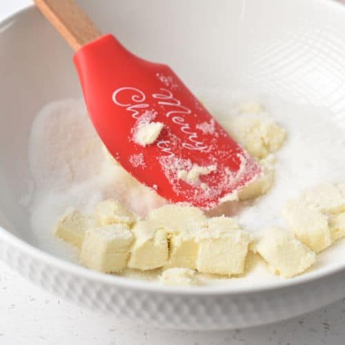 Sugar and vegan butter in a bowl.