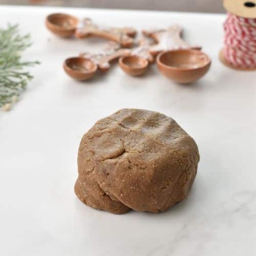 Almond Flour Gingerbread Cookies dough ball.