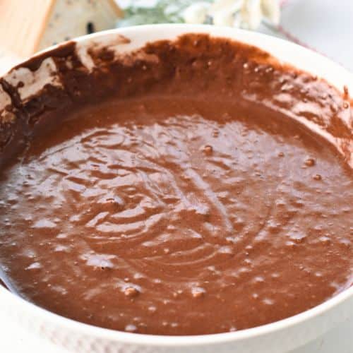 Easy Chocolate Cake batter in a mixing bowl.