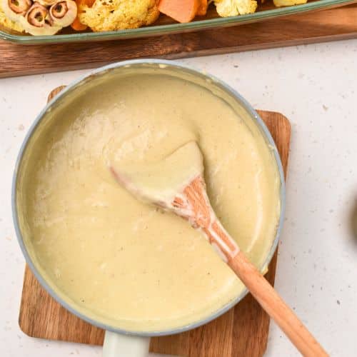 Bechamel ready for Easy Vegetable Gratin