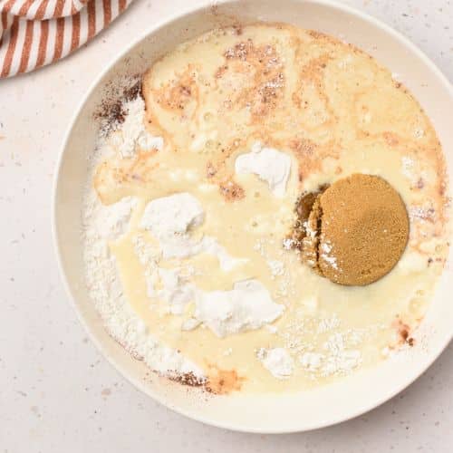 Gluten-Free Chocolate Muffin ingredients in a mixing bowl.